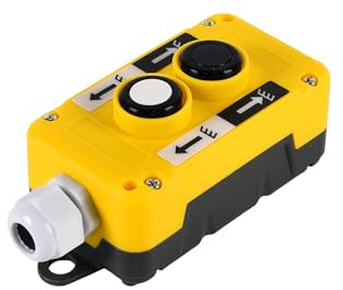 Plastic Hoist Lift Control Stitch Box, Crane Pendant Push Button Switch Controller Suitable For Up-Down Station Hoist Lift, Home Worker, Stop Electrical