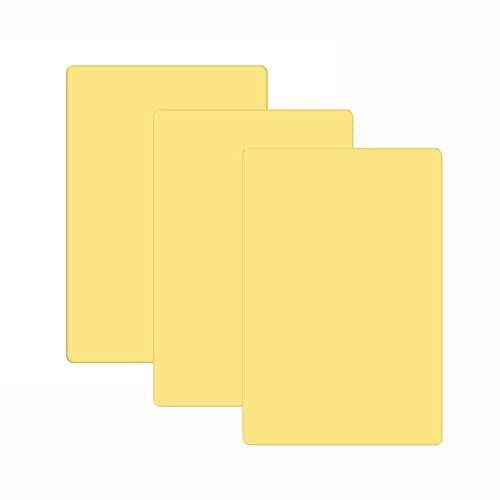ATOMUS 3 Stücke Blank Tattoo Praxis Haut Blatt 3mm Doppel Seiten Silikon Microblading Tattoo Übungshaut/Kunsthaut für Anfänger und Erfahrene Tätowierer (yellow 3mm)