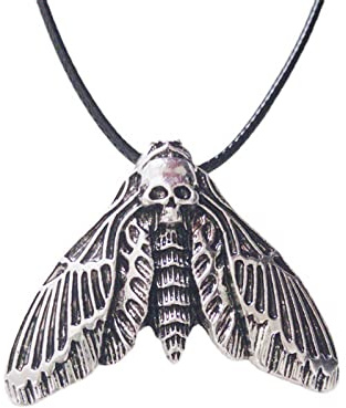 southbankstore Skull Jewelry Halskette mit Totenkopf-Anhänger aus Metalllegierung mit Lederschnur für Damen und Mädchen
