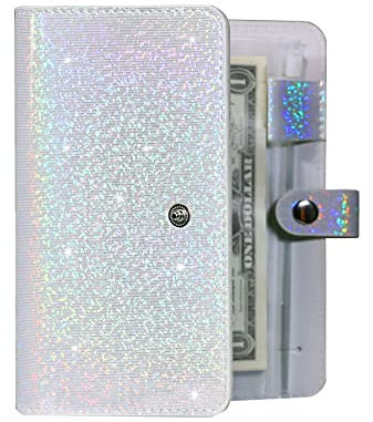 Budget Planner Deutsch Budget Binder A6 - Budgetplaner Haushaltsbuch Book Money Organiser with klaren Geldfächer/Spesenbudgetblätter/Seiten Aufkleber Geschenk für Frau