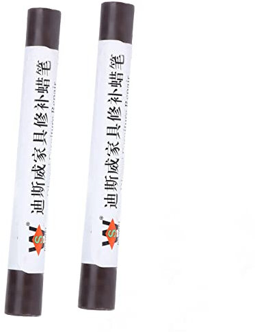 Cyrank Wood Repair Filler Sticks, 2pcs Furniture Paint Floor Repair Crayon Scratch Patch Paint Pen Wood Composite Repairing Material for Scratches Holes Floor Laminate(#6)