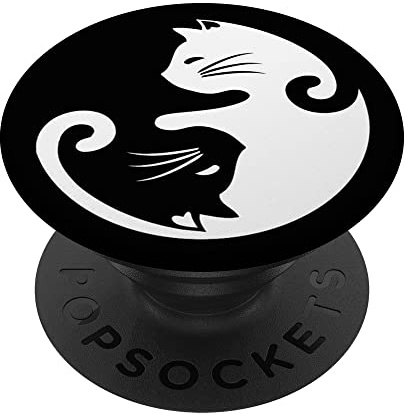 Yin Yang Cat Pop Socket for Phone PopSockets Kitten Yin Yang PopSockets Adhesive PopGrip