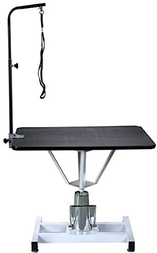 CASEGO Professioneller Haustierpflegetisch, hydraulischer Hebe, rutschfester Tisch, Edelstahlhalterung, einfach zu bedienen, geeignet für Zuhause (B)