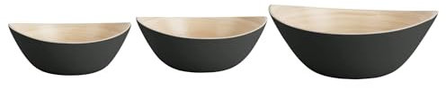 Present Time - Lot de 3 saladiers Ovale en Bambou