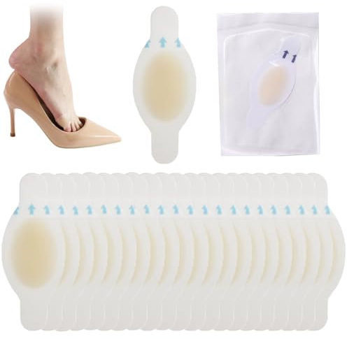 20 Pack Blister Plasters Bandages Invisible Blister Plasters Hydrocolloid Blister Cushion Patches Gel Blister Pads Hydro Seal Band-Aid for Heel Foot Toe Faster Healing Wound
