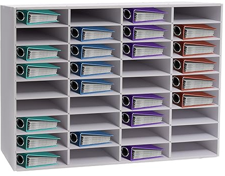 Büro Organizer Ablagefächer Literatur Organizer Dokumentenablage Schreibtisch-Aktenhalter 36 Fächer Weiß Ordnungssystem Büro
