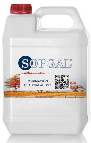 Sopgal Sellador fijador listo para usar en paredes y fachadas (5L) - Imprimación para aplicar antes de pintar paredes de yeso, hormigón, escayola