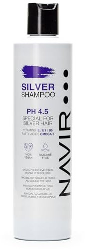 NAVIR Professionale | Shampoo Viola Antigiallo 300 ml – Per Capelli Biondi, Grigi o Decolorati – pH 4.5 – Vegano e Senza Siliconi – Neutralizza i Riflessi Gialli – Con Vitamine B1 B5 E e Omega 3