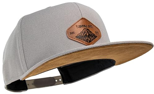 Jumping Bird Baseball Cap Unisex Aletschhorn Grau • Outdoor Snapback Cap für Wanderung & Alltag • Individuell verstellbar 54-62 cm • Kappe