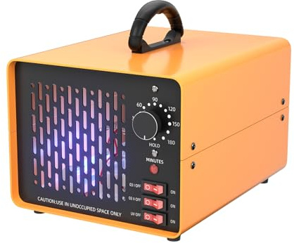 Snowtaros Ozone Generator 50,000 mg/h with UV Lamp | Commercial Ozone Machine for 900㎡, Odor Removal Eliminator, 180 Min Timer, HOLD Mode, for Home Car Smoke Kitchen Pet