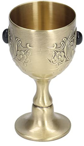 OUCRIY Kelch, Zinklegierung, Gravur, Blumenmuster, Vintage-Stil, Polierprozess, breiter Anwendungsbereich
