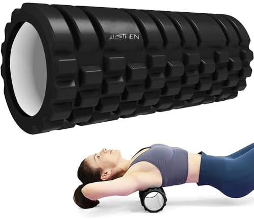 LISTHEN Foam Roller per Massaggio Muscolare, Rullo Massaggiante per Gambe e Schiena, Cilindro Fisioterapia per Palestra, Yoga, Fitness e Pilates, Uomo e Donna