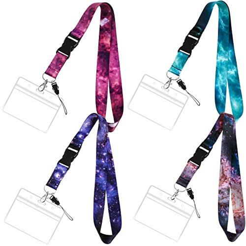 CHILDWEET 8 Sets Long Phone Neck Strap Multi-function Lanyard for Cellphone and Badge with Anti-lost Design, Decorative Night Sky Pattern, Suitable for Daily Use and Keys