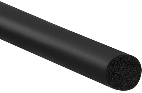 PATIKIL 1/2 Inch x 6.6 Feet Backer Rod, Foam Rope Caulk Crack Joint Filler Roll Seal Weather Strip for Home Construction, Black