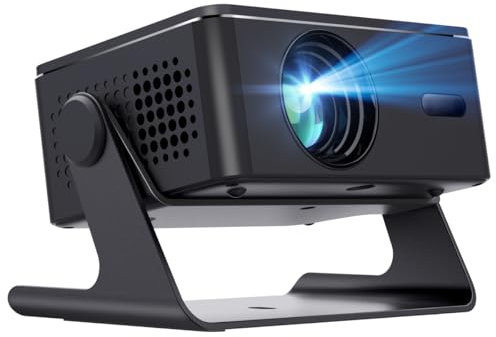 KEPEAK Vidéoprojecteur intelligent, Android, Full HD 1080p, mise au point automatique/correction trapézoïdale, rotatif à 180 °/Keystone automatique/WiFi 6/Bluetooth5.0, vidéoprojecteur 4K home cinéma