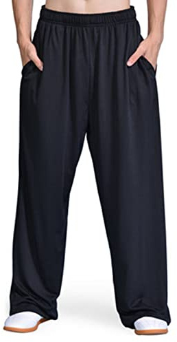 001,XL,Pantalon Tai Chi Kung Fu Arts Martiaux Qi Gong Wing Chun Shaolin Pantalon D'entraînement Soie De Lait Doux Respirant Confortable Unisexe Yoga Survêtement Maison Culotte Bouffante