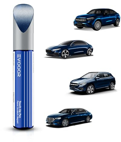 EVOOOR (890/5890 Lunar Blue Metallic vernice veicolo ritocco per Mercedes-Benz, riparazione graffi per auto, soluzione facile e veloce per la riparazione