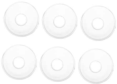 ULTECHNOVO Glass Fluted Wax Drip Catchers round Candle Drip Protectors, Fluted Glass Bobeches for Taper Candlesticks, 6pcs Set, Heat Resistant, Suitable for Home Décor and Church Use