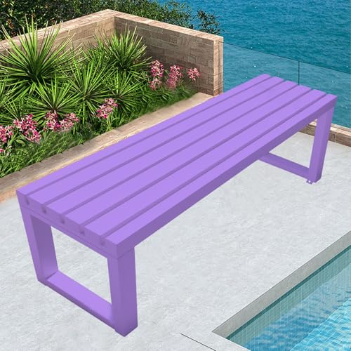 Outdoor Gartenbank, 2-Sitzer Metall Parksitz, wetterbeständige Terrassenmöbel, ideal für Terrasse & Veranda (Weiß, 100cm)