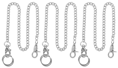 Ciieeo Catena Finitura Lussuosa e Pezzi in Sofisticato Design Argento 3 Acciaio Inossidabile da Tasch per Orologio Accessori di Abbigliamento Maschile