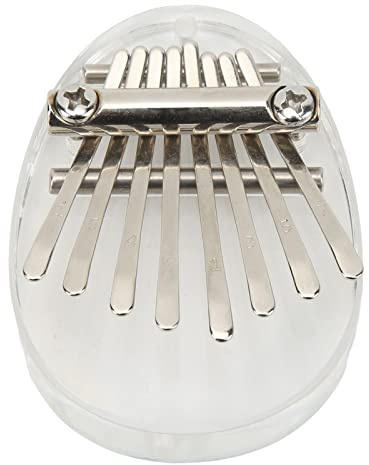 RiToEasysports Mini Kalimba, Piano de Pulgar de 8 Teclas, Piano de Dedo Portátil de Cristal Mbira con Cordón para Principiantes