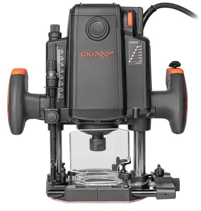Dnipro-M Fresadora Vertical para Madera 2100W, Profesional, con Velocidad Regulable, Profundidad 70 mm y Accesorios Completos. ER-210LX
