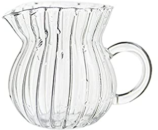 Gravy Boat Household Heat-Resistant Glass Teapot Daily Fruit Juice Drink Can British Coffee Milk Jug Microwave-Heated Cup, Suitable for Family Cafes(A)