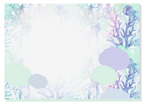 SIGEL JS104 Vade de papel de sobremesa , diseño Underwater Miracles, A3, 30 hojas, certificación FSC, Jolie