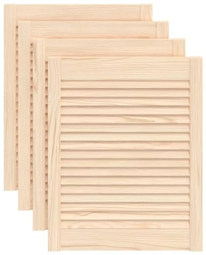 Portes d armoire à persiennes 4 pcs 61,5x49,4 cm pin massif