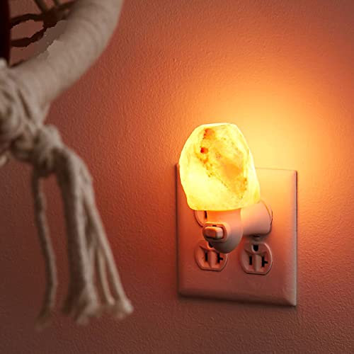 Shamrock Dynamics - Lámpara de noche de sal rosa del Himalaya (forma natural)