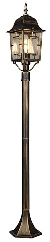 Trio Leuchten Außen Wegeleuchte Volturno 405960128, Aluminium Druckguss, Glas klar, exkl. 1x E27, Rostfarbig Antik