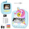 CHRERNA Macchina Fotografica Bambini Istantanea, Fotocamera Istantanea per Bambini HD/48MP con Carta da Stampa e Carta 32GB, Regalo per Bambini per Ragazze Ragazzi da 3-12