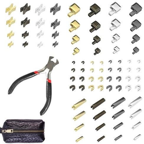 80 Stück Reißverschluss Reparatur Set,Reißverschluss Zipper Ersatz,Reißverschluss Reparatur,Kommt mit 1 Oberschneidezange,4 Farbmodelle,Geeignet für Verschiedene Reißverschlussreparaturen