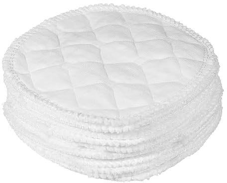 ORFOFE 12 Piezas Almohadillas Reutilizables de de Algodón Ecológico Absorbentes y Lavables Diseño Fugas para Madres Lactantes de Pezones Transpirables y Cómodos