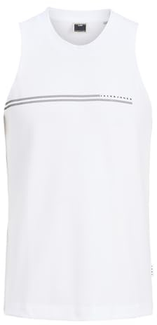 Jack & Jones Camiseta sin Mangas Jcofusion Chest Brand Sleveless tee Crew para Hombre