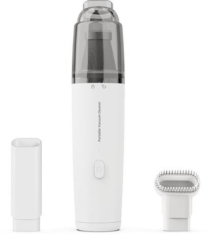 CARLTURE 3E Aspirateur à Main Portable, Mini Aspirateur Voiture Puissant sans Fil, 400000 RPM Moteur sans Balai avec pour la Voiture, Maison et Familles avec Animaux Domestiques, Poils d'animaux