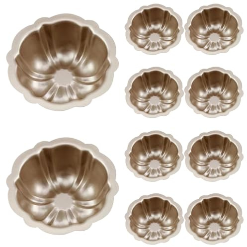 10 pezzi di tortiera scanalata da 4 pollici mini tortiera antiaderente piccola tazza in acciaio al carbonio per cuocere facilmente la zucca sformata