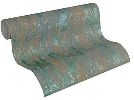A.S. Création Vliestapete Havanna Tapete in Vintage Optik 10,05 m x 0,53 m braun grün metallic Made in Germany 326512 32651-2