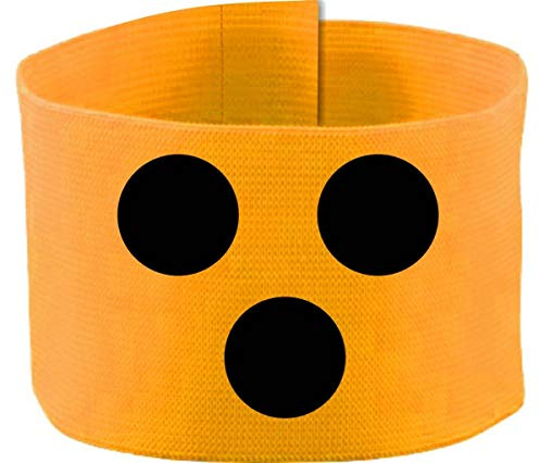 größenverstellbare Armbinde mit Blindenpunkten (JUNIOR 15-26 cm) (gelb)