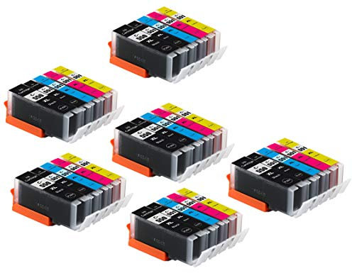 Bergsan 30 Druckerpatronen kompatibel mit Canon PGI-550 XL CLI-551 XL für IP7200 IP7250 IX6800 IX6850 MG5400 MG5450 MG5550 MG5600 MG5650 MG5655 MG6400 MG6450 MG6600 MG6650 MX720 MX725 MX920 MX925