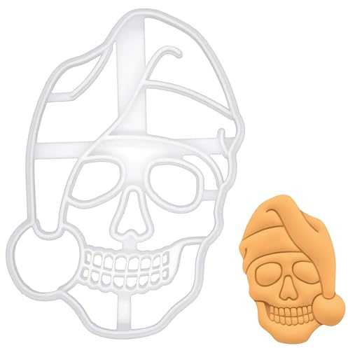 Weihnachts-Totenkopf Ausstechform, 1 Teil, Bakerlogy