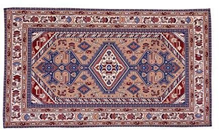 HomeLife Tappeto Stile Persiano/Orientale 60x140CM | Tappetino in Cotone per Salotto/Camera da Letto/Soggiorno con Fondo Antiscivolo | Scendiletto Stampa Digitale di Inspirazione Orientale Beige