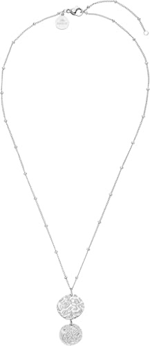 Purelei Malihini Coin Kette Damen (Silber) – Halskette Damen aus langlebigem Edelstahl – Wasserfeste Kette mit Anhänger – 40-45 cm Länge verstellbar – Halskette für deinen individuellen Look