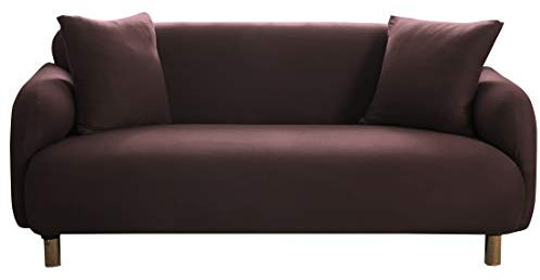 Himlaya Elastischer Sofabezug Stretch Couchbezug Sesselbezug Elastischer Antirutsch Stretchhusse 1/2/3/4 Sitz Weich Stoff Sofabezug Möbelschutz Verzieren (braun,2 Sitze: 145-185 cm)