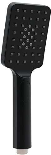 1x Handbrause Duschbrause Brausekopf aus ABS-Kunststoff, mit Antikalkdüsen, Matt-Schwarz, ½ Zoll-Universalanschluss