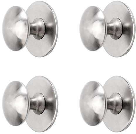 MOROBOR Schubladenknöpfe aus Edelstahl, selbstklebend, für Schränke, Schubladen, selbstklebend, für Schiebetür, Griff mit Befestigungsschrauben für Glasschrank, Schrank, Schublade (35 x 25 mm), 4