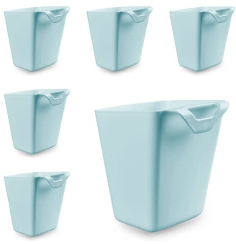 Paquete de 6 portavasos colgantes, organizadores de pared, accesorios de carrito rodante, soportes colgantes para bolígrafos, contenedores de almacenamiento, cubos colgantes para decoración del hogar,