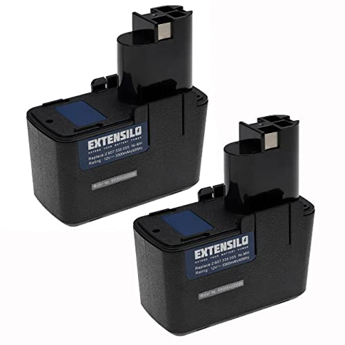 EXTENSILO 2X Akku Ersatz für Würth 702 300712 | 702 300 712, 702300 712 für Werkzeug (3300 mAh, NiMH, 12 V)