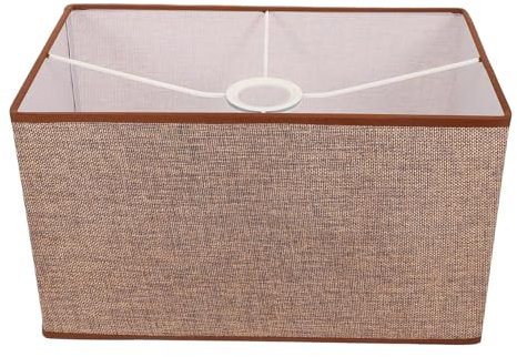 OSALADI Stoff Lampenschirm Rechteckig Beige Tischlampe Abdeckung Staubdicht Einfach Installation FüR Zuhause Hotel Schlafzimmer BüRo