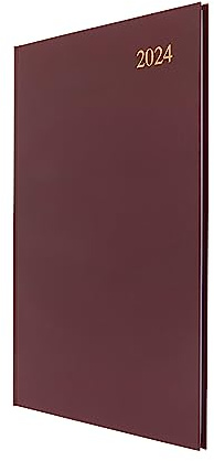 Collins Debden Collins Essential, A4-Terminplaner, Wochenansicht, 2024, kompletter Planer 2024, täglich, wöchentlich und monatlich, A4-Größe, Kastanienbraun